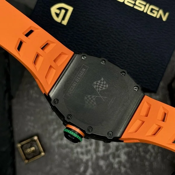 Мужские часы Pagani Design PD-1738 Black-Orange фото 10